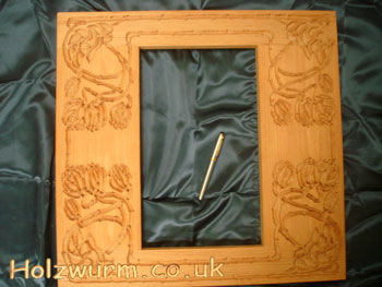 Front Door with Hummingbird window frame