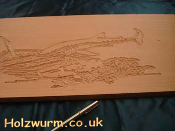 ‘Swirls’ with relief carved 